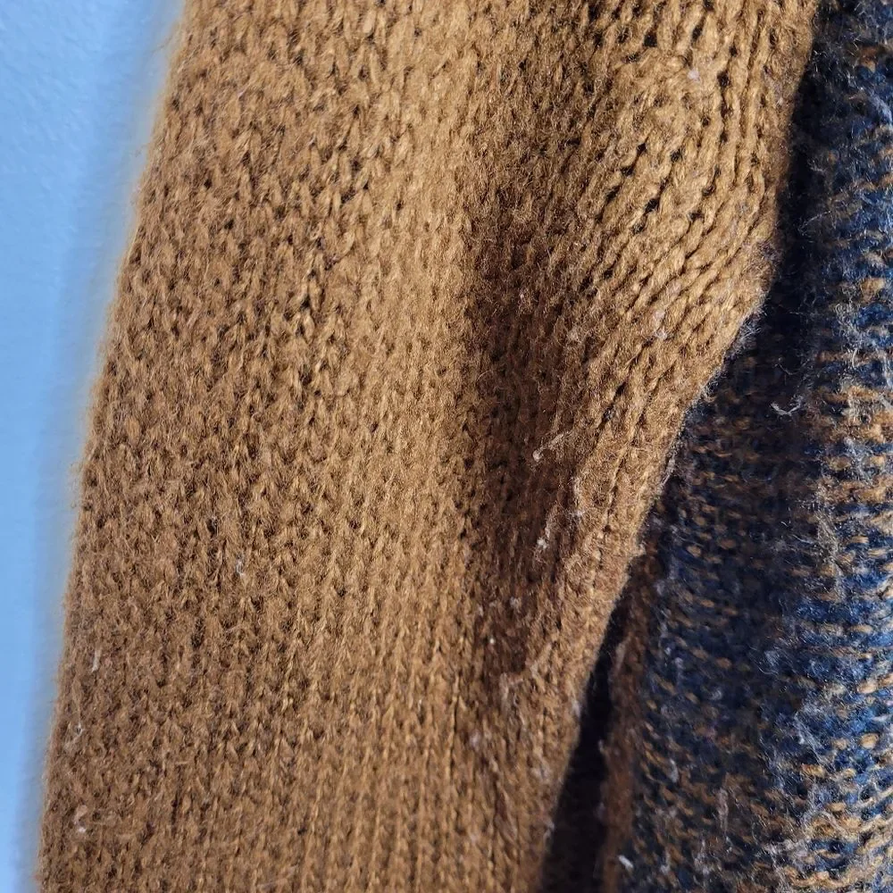 WOODEN SHIPS sweater rust color crew‎ neck oversized mohair blend S/M